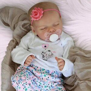 🆕17 Inch Girl Full Vinyl Body Realistic Soft Body  Newborn Reborn Baby Doll